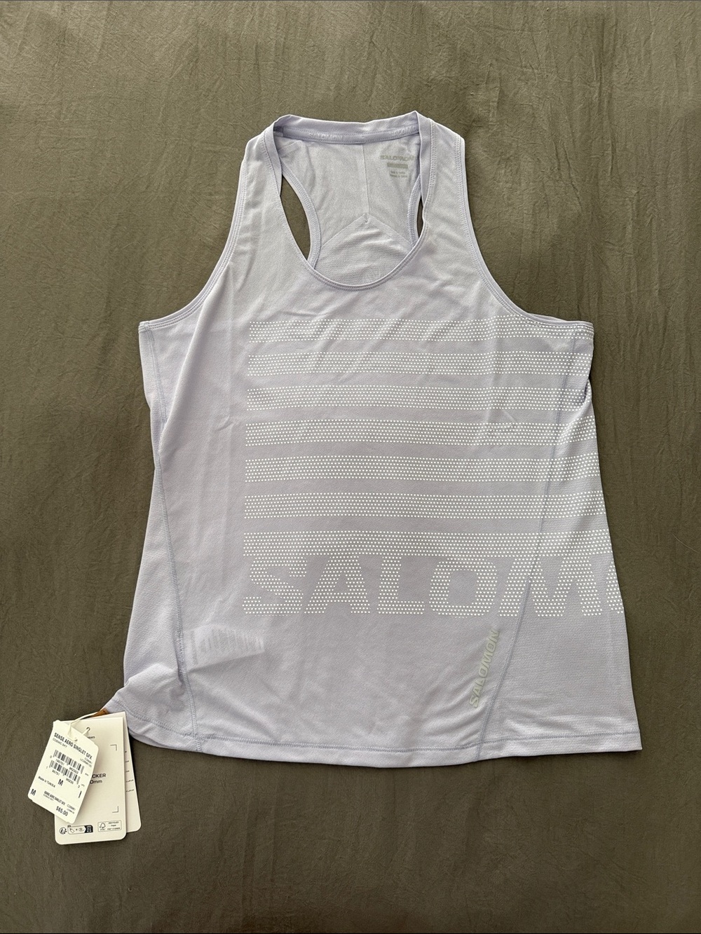 Salomon Women's Lavender Athletic Racerback Tank